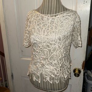 Silken Poetry lace top nwot